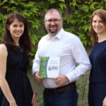 Leitung des Festbuchteams (v.l. Isabel Müller, Thorsten Heilig, Nina Petermann) Festbuchtteam